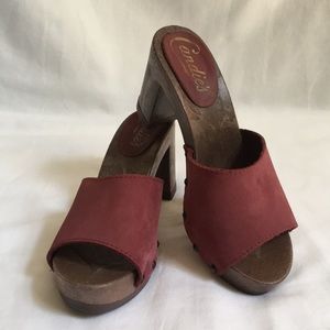 VINTAGE 90’s MAROON/WINE CANDIES DEMI HEEL SIZE 7
